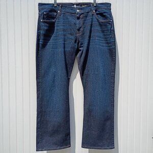 7 For All Mankind Brett Jeans Mens 40 x 30 Bootcut Straight Leg Blue Denim Dark